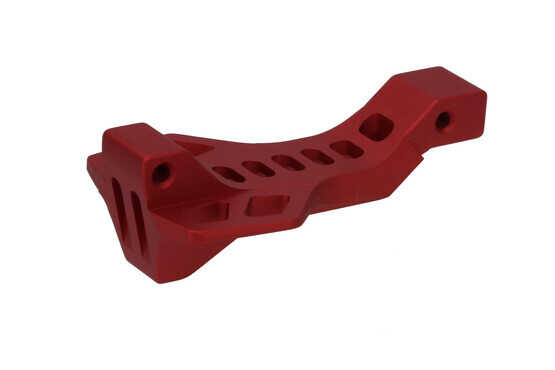Red SI cobra billet aluminum trigger guard features a fang shaped guide for mag changes